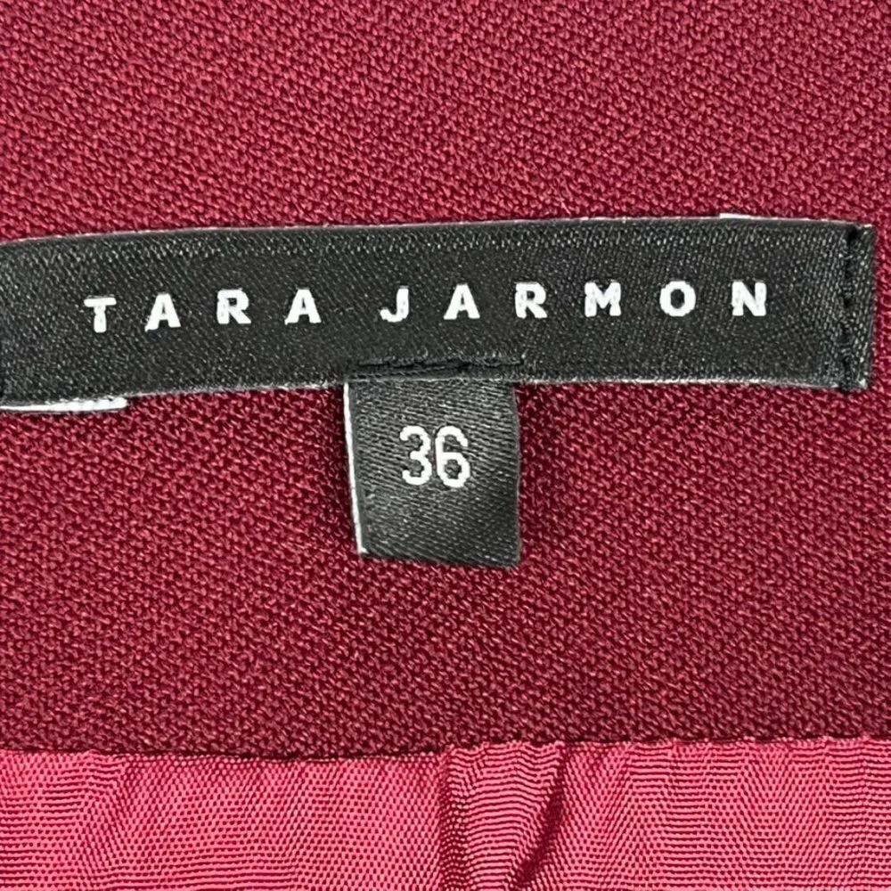 Tara Jarmon Paris Blazer Dress Women's Euro 36 | US 6 Burgundy Tailored Midi - Picture 7 of 16